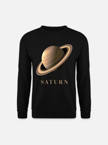 Saturn Planet Weltraum Kosmologie Astronomie - Unisex Pullover - Schwarz