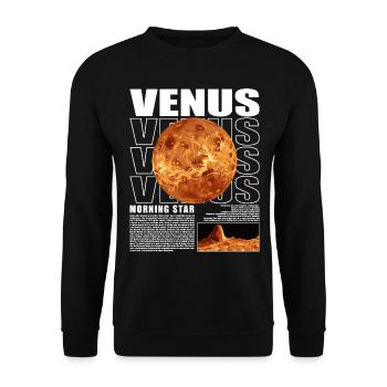 Venus Planet Space Cosmology Astronomy - Unisex Sweatshirt - black - Front - Alina (178cm) & Michal (187cm)