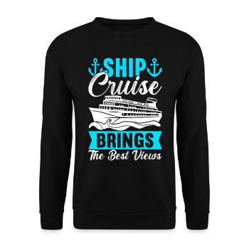 Croisière Vacances Bateau de croisière - Sweat-shirt Unisexe - noir - Devant - Alina (178cm) & Michal (187cm)