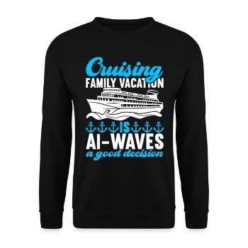 Croisière Vacances Bateau de croisière - Sweat-shirt Unisexe - noir - Devant - Alina (178cm) & Michal (187cm)