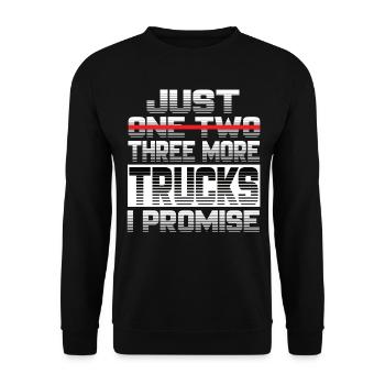 Juste un camion de plus, je promets un camion de chauffeur de camion - Sweat-shirt Unisexe - noir - Devant - Alina (178cm) & Michal (187cm)