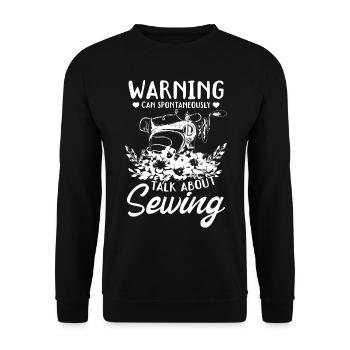 Avertissement peut spontanément parler de couture - Funn - Sweat-shirt Unisexe - noir - Devant - Alina (178cm) & Michal (187cm)