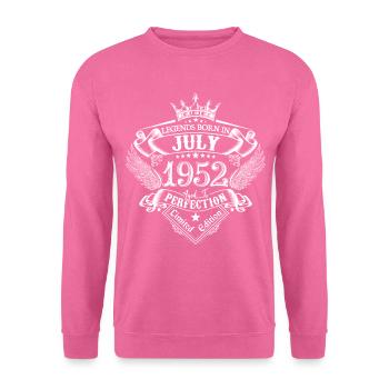 Juli 1952 Geburtstag Juli 1952 Juli - Unisex Pullover - Pink - Vorne