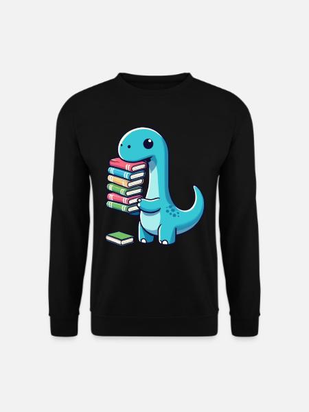 Livres de lecture Dinosaure Livre Amateur de livres - Sweat-shirt Unisexe - noir