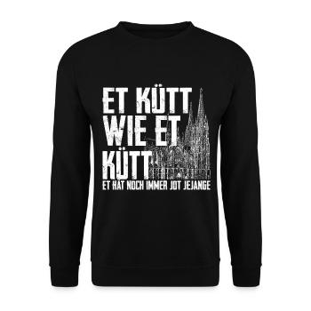 Et Kütt Wie Et Kütt Köln Dom - Unisex Pullover - Schwarz - Vorne - Alina (178cm) & Michal (187cm)