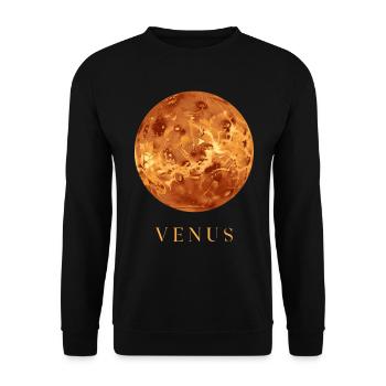 Venus Planet Astrophysics Cosmology Space - Unisex Sweatshirt - black - Front - Alina (178cm) & Michal (187cm)