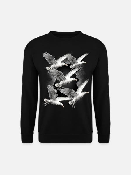 Möwen Möwe Maritim Seevögel - Unisex Pullover - Schwarz