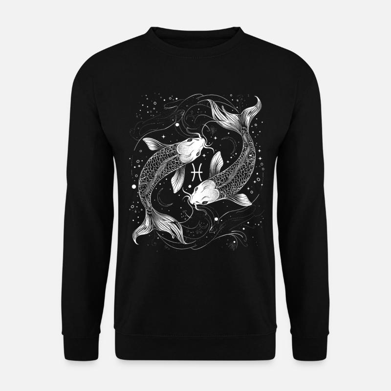 Pisces Sternzeichen Symbol Fische Astrologie - Unisex Pullover - Schwarz