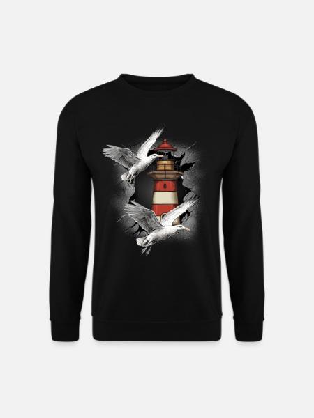 Lighthouses Lighthouse Seagull Seagulls - Unisex Sweatshirt - black