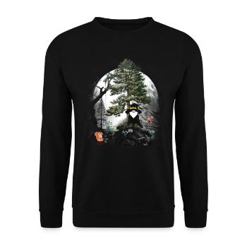 Conte de fées de la forêt personnage de conte de fées nains gnomes gnome sorcier - Sweat-shirt Unisexe - noir - Devant - Alina (178cm) & Michal (187cm)