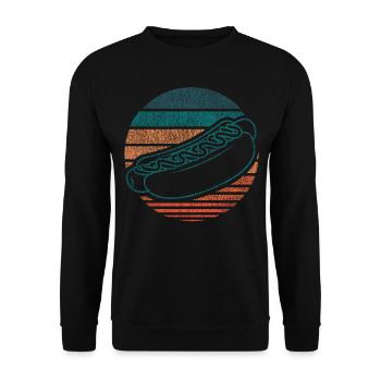 Hot Dog Adulte Rétro Vintage - Sweat-shirt Unisexe - noir - Devant - Alina (178cm) & Michal (187cm)