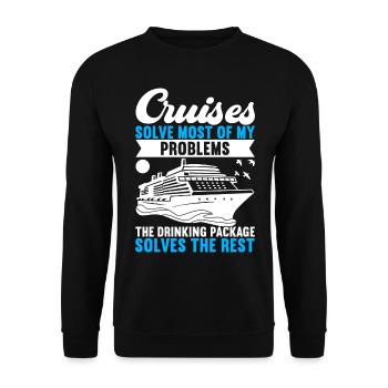 Croisière Vacances Bateau de croisière - Sweat-shirt Unisexe - noir - Devant - Alina (178cm) & Michal (187cm)