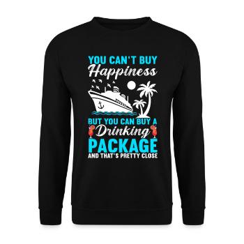 Kreuzfahrt Urlaub Kreuzfahrtschiff - Unisex Pullover - Schwarz - Vorne - Alina (178cm) & Michal (187cm)