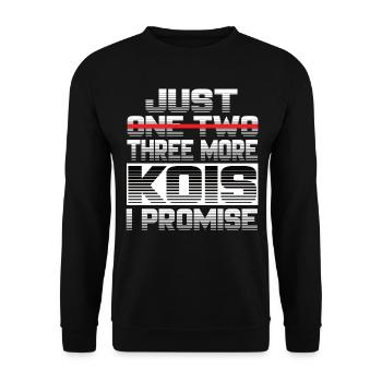 Juste un Koi de plus, je promets Koi Koi Carp Kois - Sweat-shirt Unisexe - noir - Devant - Alina (178cm) & Michal (187cm)
