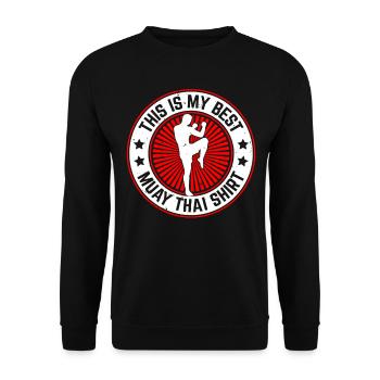 C’est ma meilleure chemise de Muay Thai Muay Thai Boxing - Sweat-shirt Unisexe - noir - Devant - Alina (178cm) & Michal (187cm)