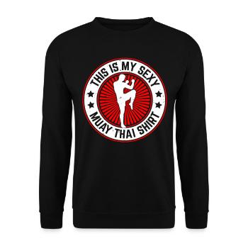C’est ma chemise sexy de Muay Thai Muay Thai Boxing - Sweat-shirt Unisexe - noir - Devant - Alina (178cm) & Michal (187cm)