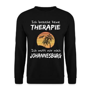 Johannesburg Südafrika Urlaub Idee - Unisex Pullover - Schwarz - Vorne - Alina (178cm) & Michal (187cm)