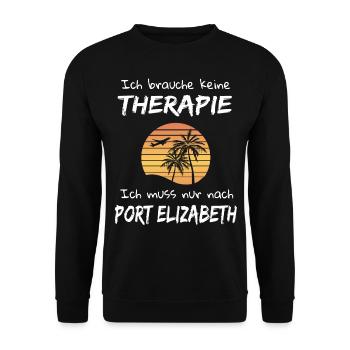 Port Elizabeth Urlaub Südafrika Idee - Unisex Pullover - Schwarz - Vorne - Alina (178cm) & Michal (187cm)