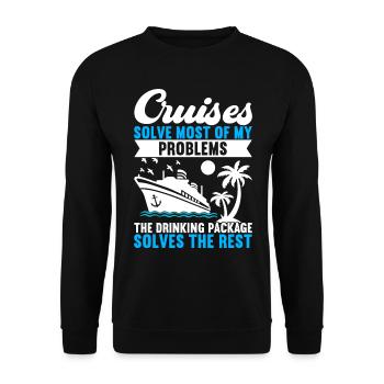 Croisière Vacances Bateau de croisière - Sweat-shirt Unisexe - noir - Devant - Alina (178cm) & Michal (187cm)