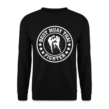 Best Muay Thai Fighter - Muay Thai - Unisex Sweatshirt - black - Front - Alina (178cm) & Michal (187cm)