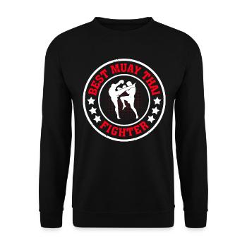 Combattant de Muay Thai - Meilleur combattant de Muay Thai - Sweat-shirt Unisexe - noir - Devant - Alina (178cm) & Michal (187cm)