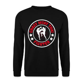Combattant de Muay Thai - Combattant de Muay Thai fou - Sweat-shirt Unisexe - noir - Devant - Alina (178cm) & Michal (187cm)