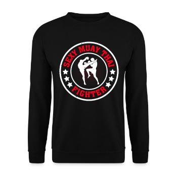Combattant de Muay Thai - Combattant de Muay Thai sexy - Sweat-shirt Unisexe - noir - Devant - Alina (178cm) & Michal (187cm)