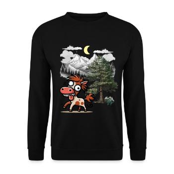 Chevaux Chevaux Cheval sauvage Crazy Horse Ross Cavalier - Sweat-shirt Unisexe - noir - Devant - Alina (178cm) & Michal (187cm)
