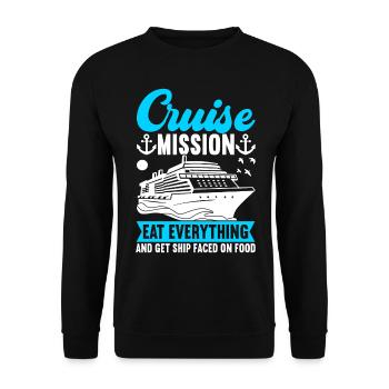 Kreuzfahrt Urlaub Kreuzfahrtschiff - Unisex Pullover - Schwarz - Vorne - Alina (178cm) & Michal (187cm)