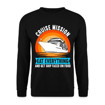 Kreuzfahrt Urlaub Kreuzfahrtschiff - Unisex Pullover - Schwarz - Vorne - Alina (178cm) & Michal (187cm)