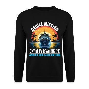 Kreuzfahrt Urlaub Kreuzfahrtschiff - Unisex Pullover - Schwarz - Vorne - Alina (178cm) & Michal (187cm)
