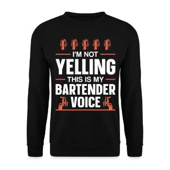 Bartender Mixologist I'm Not - Unisex Pullover - Schwarz - Vorne - Alina (178cm) & Michal (187cm)
