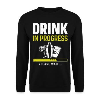 Bartender Mixologist Drink In - Unisex Sweatshirt - black - Front - Alina (178cm) & Michal (187cm)
