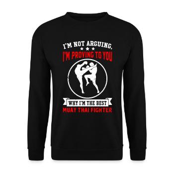 Je suis le meilleur combattant de Muay Thai - Funny Muay Thai - Sweat-shirt Unisexe - noir - Devant - Alina (178cm) & Michal (187cm)