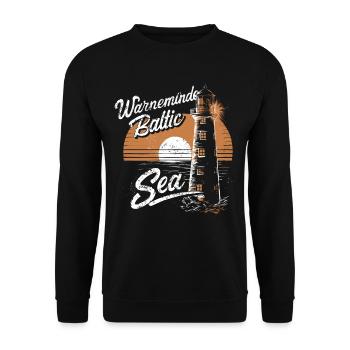 Warnemünde Baltic Sea - Unisex Sweatshirt - black - Front - Alina (178cm) & Michal (187cm)
