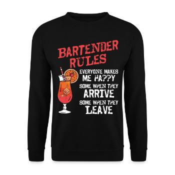 Bartender Mixologist Bartender - Unisex Sweatshirt - black - Front - Alina (178cm) & Michal (187cm)