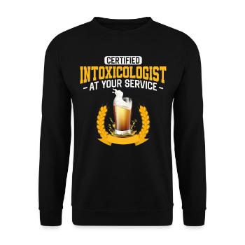 Bartender Mixologist Certified - Unisex Sweatshirt - black - Front - Alina (178cm) & Michal (187cm)