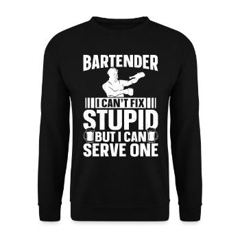 Bartender Mixologist Bartender I - Unisex Pullover - Schwarz - Vorne - Alina (178cm) & Michal (187cm)