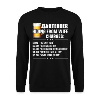 Bartender Mixologist Bartender - Unisex Sweatshirt - black - Front - Alina (178cm) & Michal (187cm)