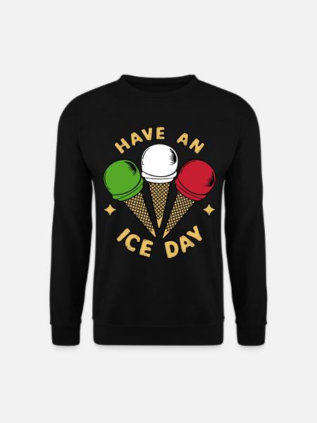 Eis Eiscreme Liebhaber Eistüten - Unisex Pullover - Schwarz