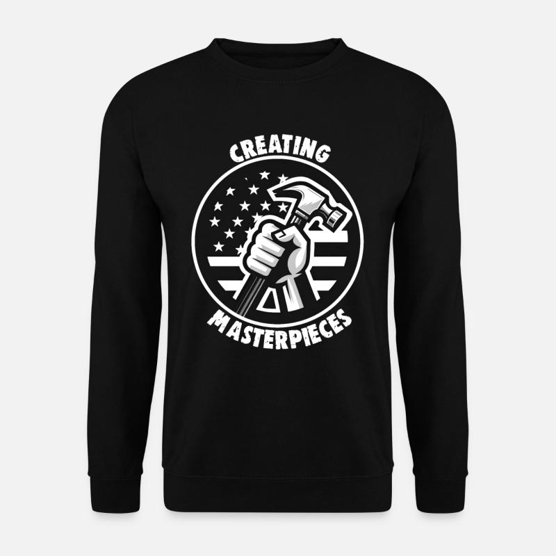 Handwerker Papa Creating Masterpieces Heimwerker - Unisex Pullover - Schwarz