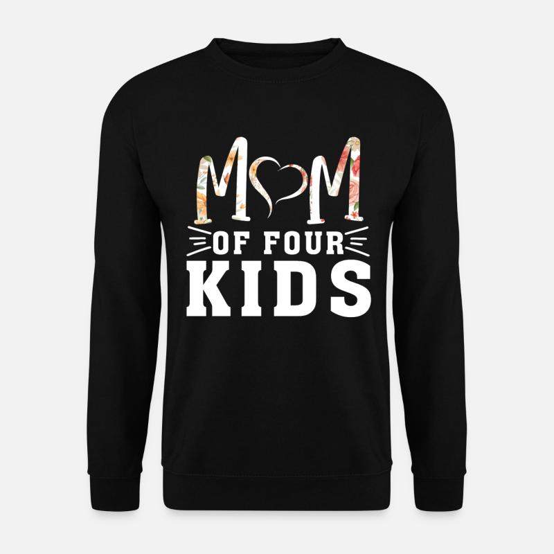 mom of four kids - Unisex Pullover - Schwarz