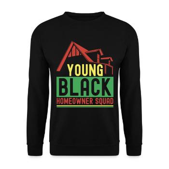 Hausbesitzer Einweihungsparty - Unisex Pullover - Schwarz - Vorne - Alina (178cm) & Michal (187cm)