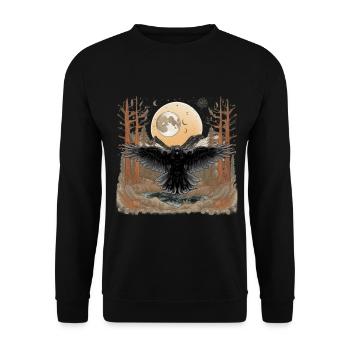 Ravens, Crows, Wilderness, Nature, Crow, Raven - Unisex Sweatshirt - black - Front - Alina (178cm) & Michal (187cm)