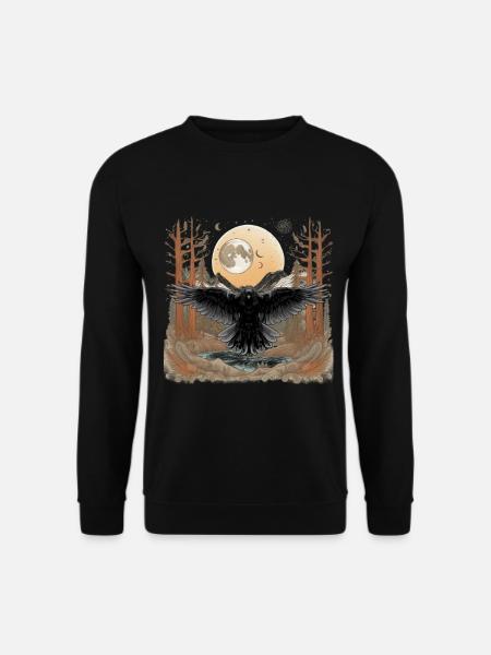 Raben Krähen Wildnis Natur Krähe Rabe - Unisex Pullover - Schwarz