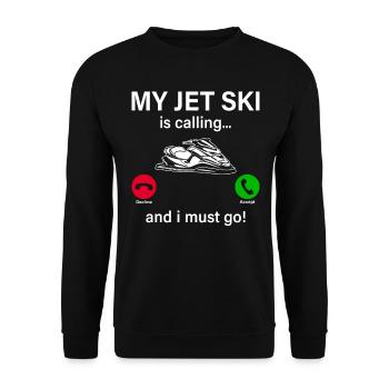 Mon jet ski m’appelle... Et je dois y aller ! - jet ski n— - Sweat-shirt Unisexe - noir - Devant - Alina (178cm) & Michal (187cm)