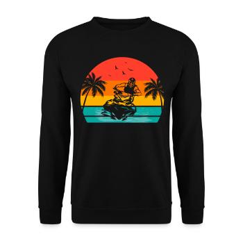Jetskiing jet ski Jetski Lover Jetski Racing - Unisex Sweatshirt - black - Front - Alina (178cm) & Michal (187cm)