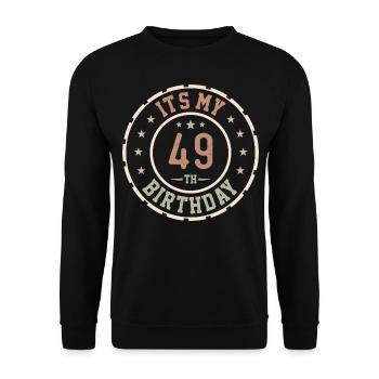 It's My 49th Birthday Gift 49 Years - Unisex Sweatshirt - black - Front - Alina (178cm) & Michal (187cm)