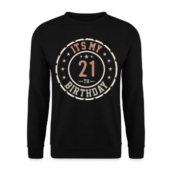 C'est Mon 21e Anniversaire Cadeau 21 Ans - Sweat-shirt Unisexe - noir - Devant - Alina (178cm) & Michal (187cm)