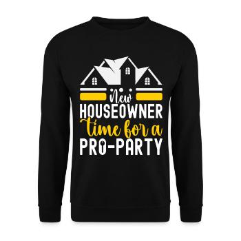 Pendaison de crémaillère des propriétaires - Sweat-shirt Unisexe - noir - Devant - Alina (178cm) & Michal (187cm)